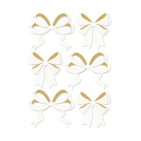 Rosie's Studio Dimensional Stickers Sleigh Bells Ring Bows 3D-tarra (6kpl)