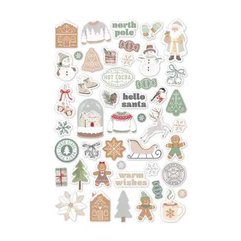 Rosies Studio Sleigh Bells Ring Puffy Stickers tarrat