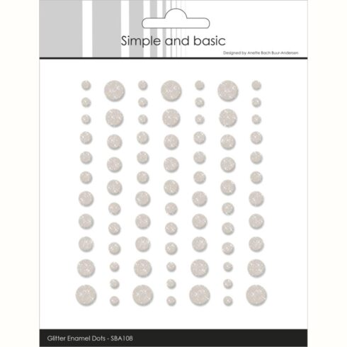 Simple and Basic – Glitter Enamel Dots Beige 3D-tarra