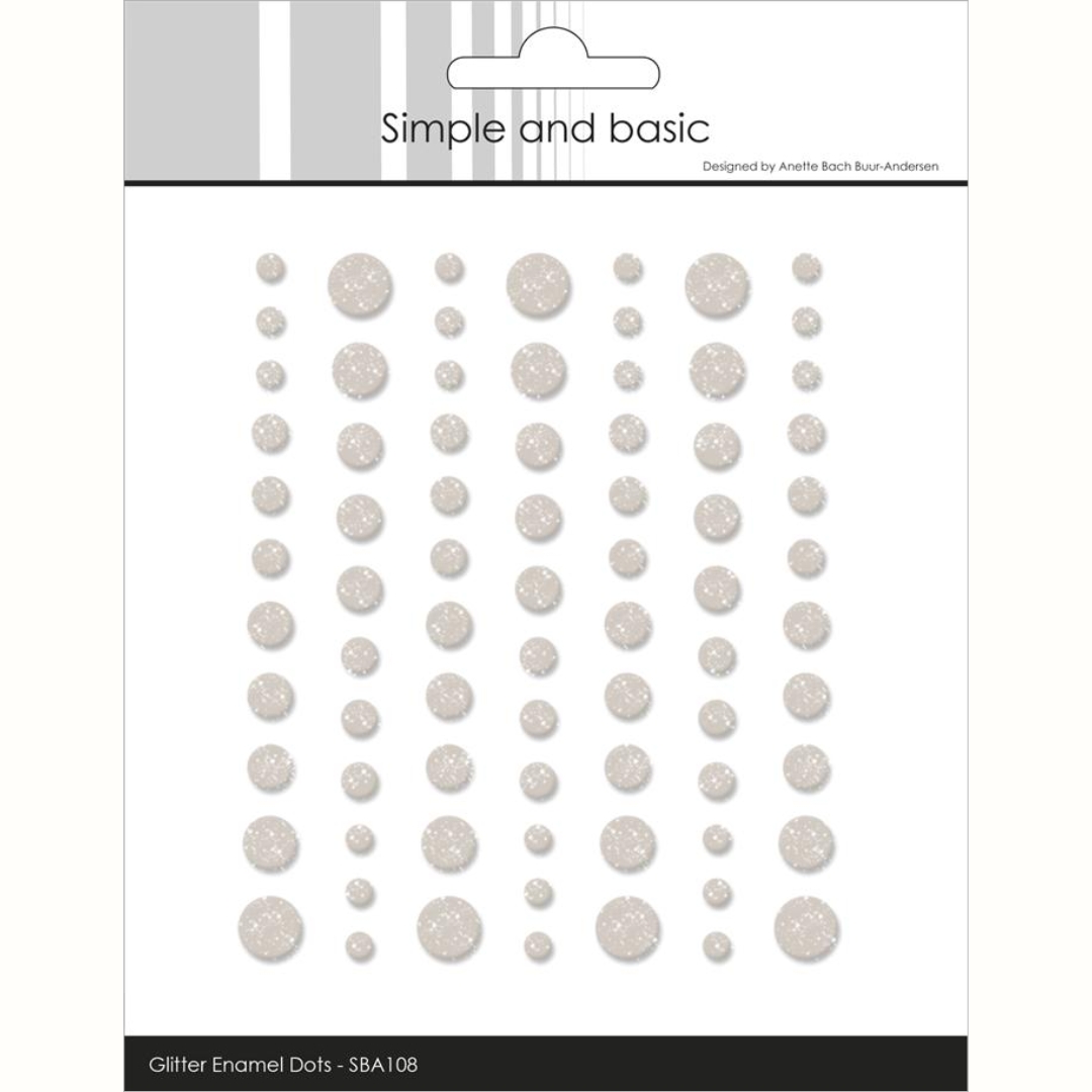 Simple and Basic – Glitter Enamel Dots Beige 3D-tarra