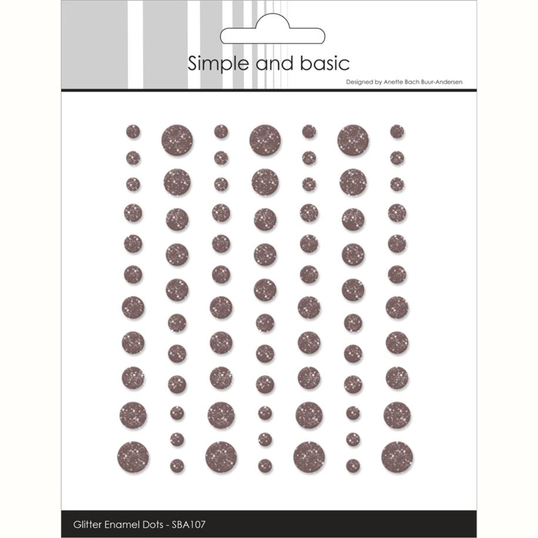 Simple and Basic Glitter Enamel Dots Coffee 3D-tarra