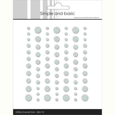 Simple and Basic Glitter Enamel Dots Eucalyptus 3D-tarra