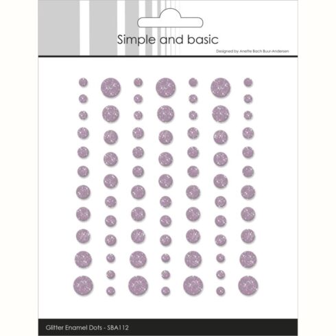 Simple and Basic Glitter Enamel Dots Heather 3D-tarra