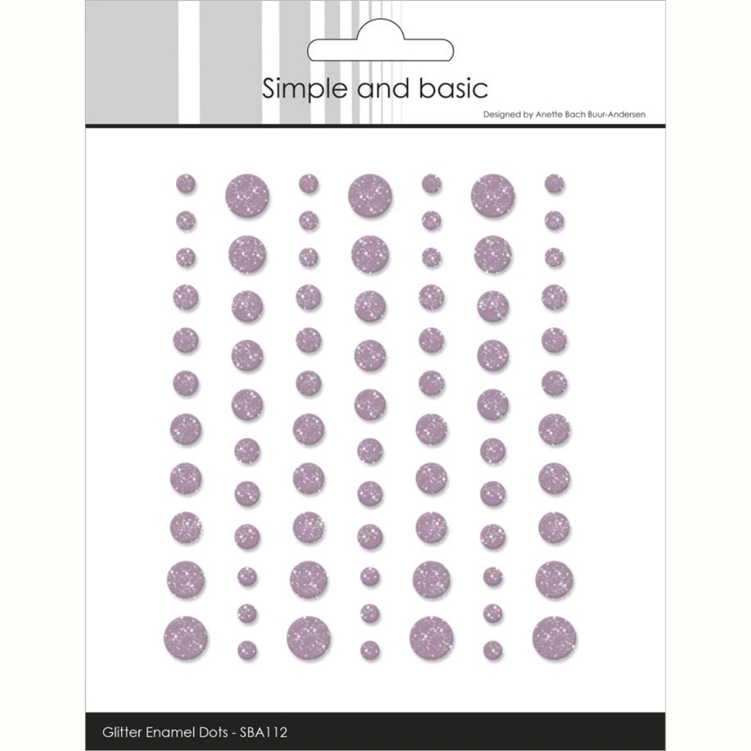 Simple and Basic Glitter Enamel Dots Heather 3D-tarra