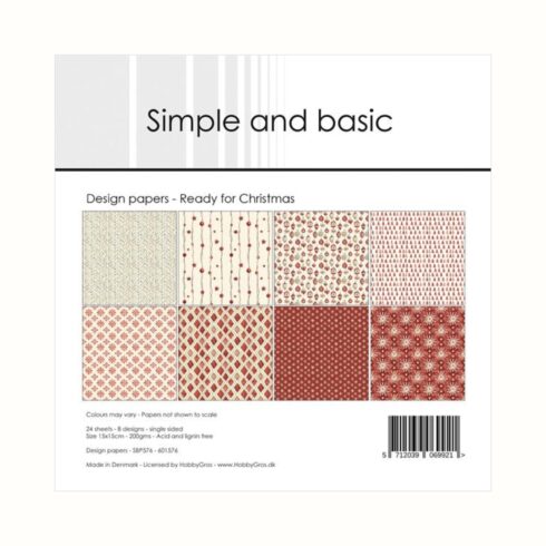 Simple and Basic – Ready for Christmas paperilajitelma 15 x 15 cm