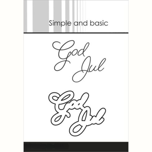 Simple and Basic leimasin ja stanssi GOD JUL
