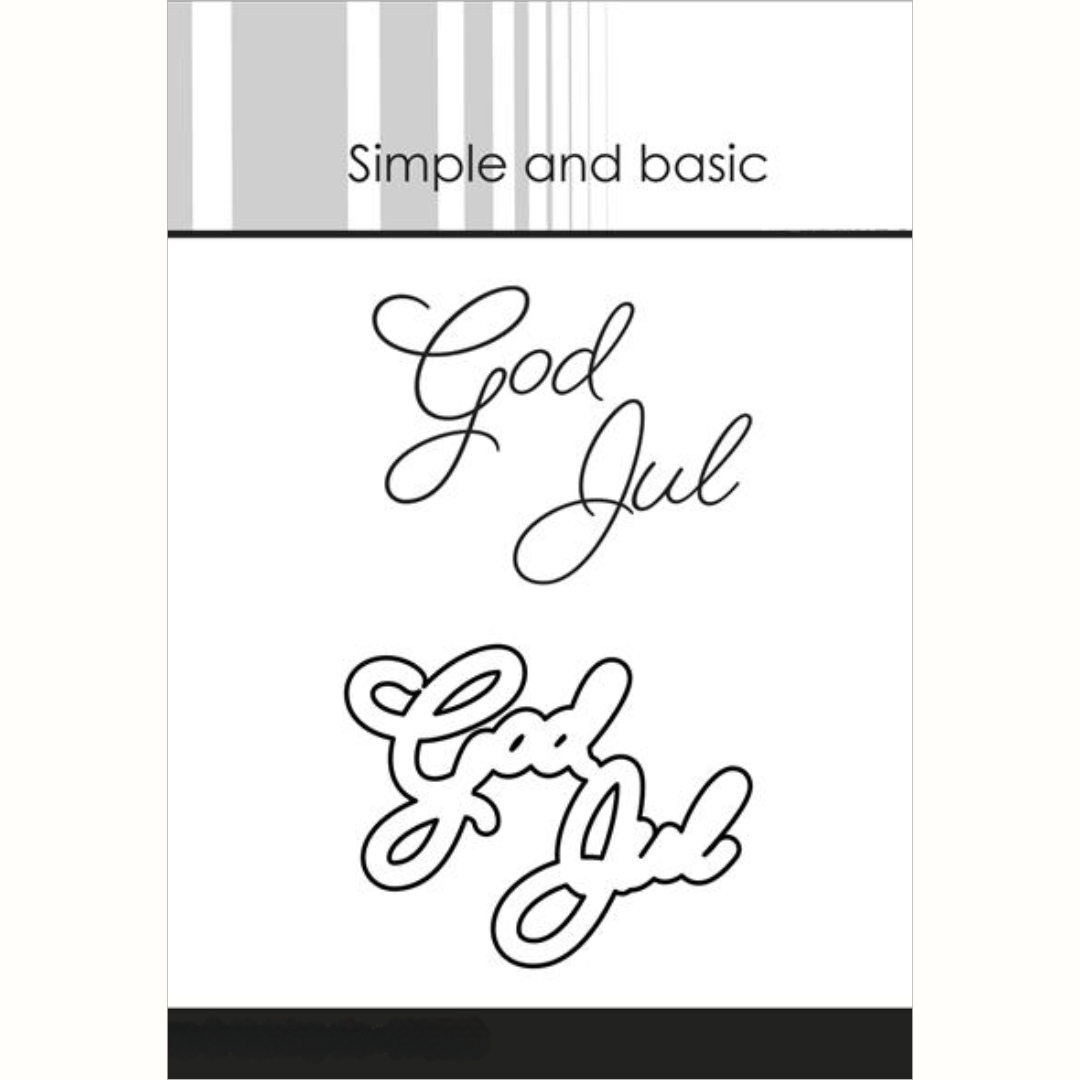 Simple and Basic leimasin ja stanssi GOD JUL