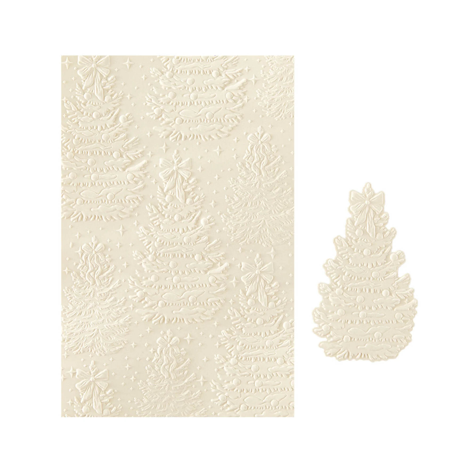 Spellbinders 3D & Cut kohokuviointikansio ja stanssi – Christmas Blush SPARKLING TREES - Image 2
