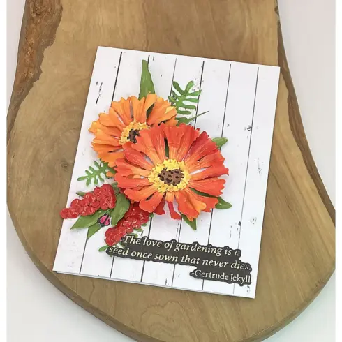 Spellbinders The Cottage Garden HELENIUM AND LADYBUGS stanssi 3
