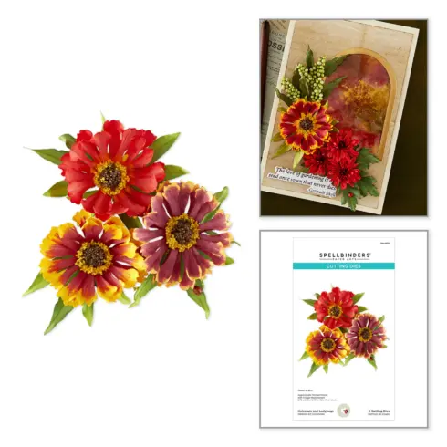 Spellbinders The Cottage Garden HELENIUM AND LADYBUGS stanssi 4