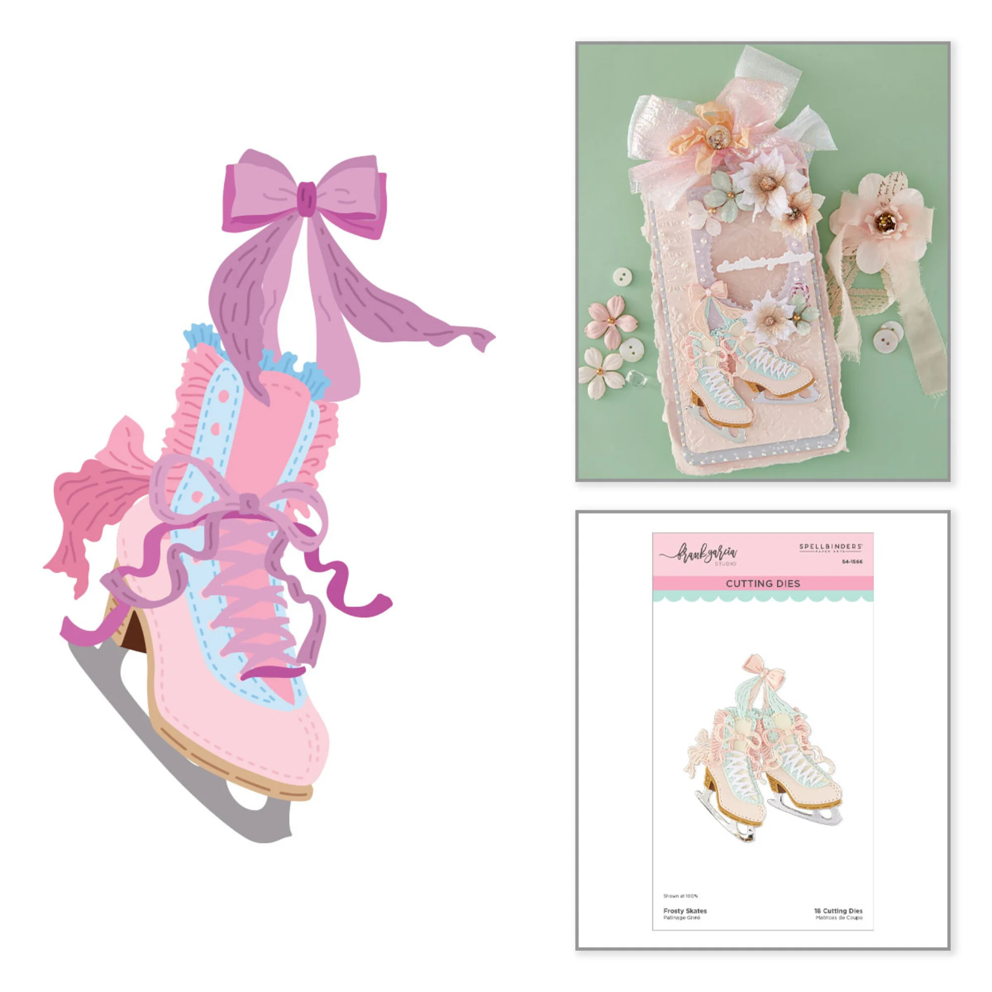 Spellbinders stanssi – Christmas Blush FROSTY SKATES - Bild 4