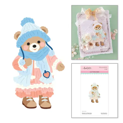 Spellbinders stanssi – Christmas Blush BUNDLED UP WINTER BEAR1