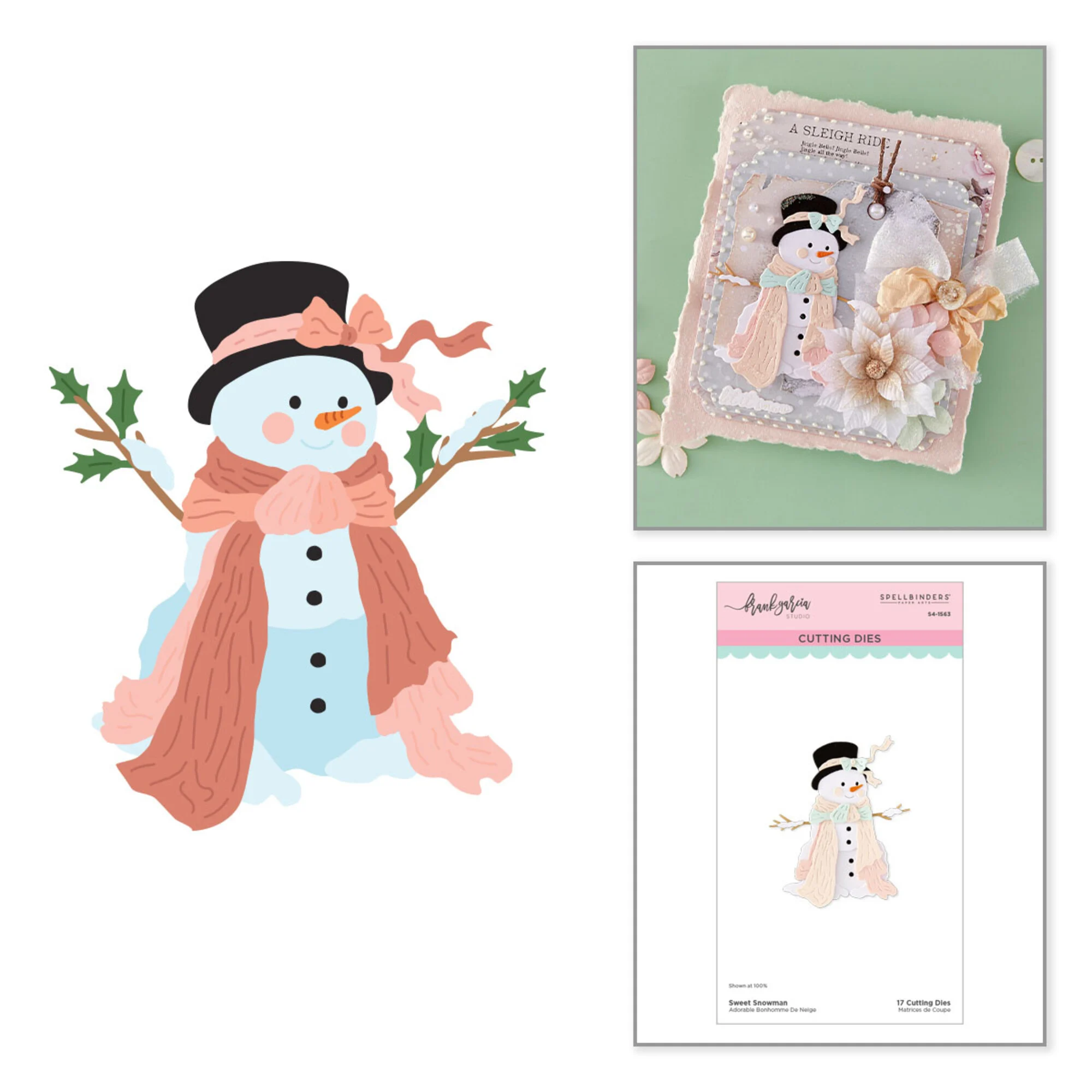 Spellbinders stanssi – Christmas Blush SWEET SNOWMAN - Image 4