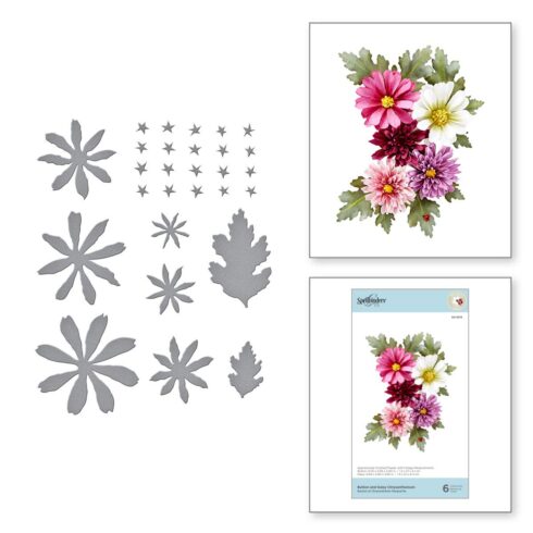 Spellbinders stanssi – The Cottage Garden BUTTON AND DAISY CHRYSANTHEMUM