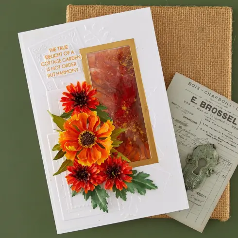 Spellbinders stanssi – The Cottage Garden HELENIUM AND LADYBUGS