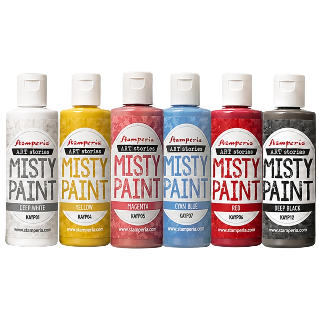 Stamperia Art Stories Misty Paint Primary Colors Maalit 60ml (6 kpl)
