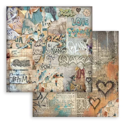 Stamperia Furry Friends 2 Backgrounds paperilajitelma 3