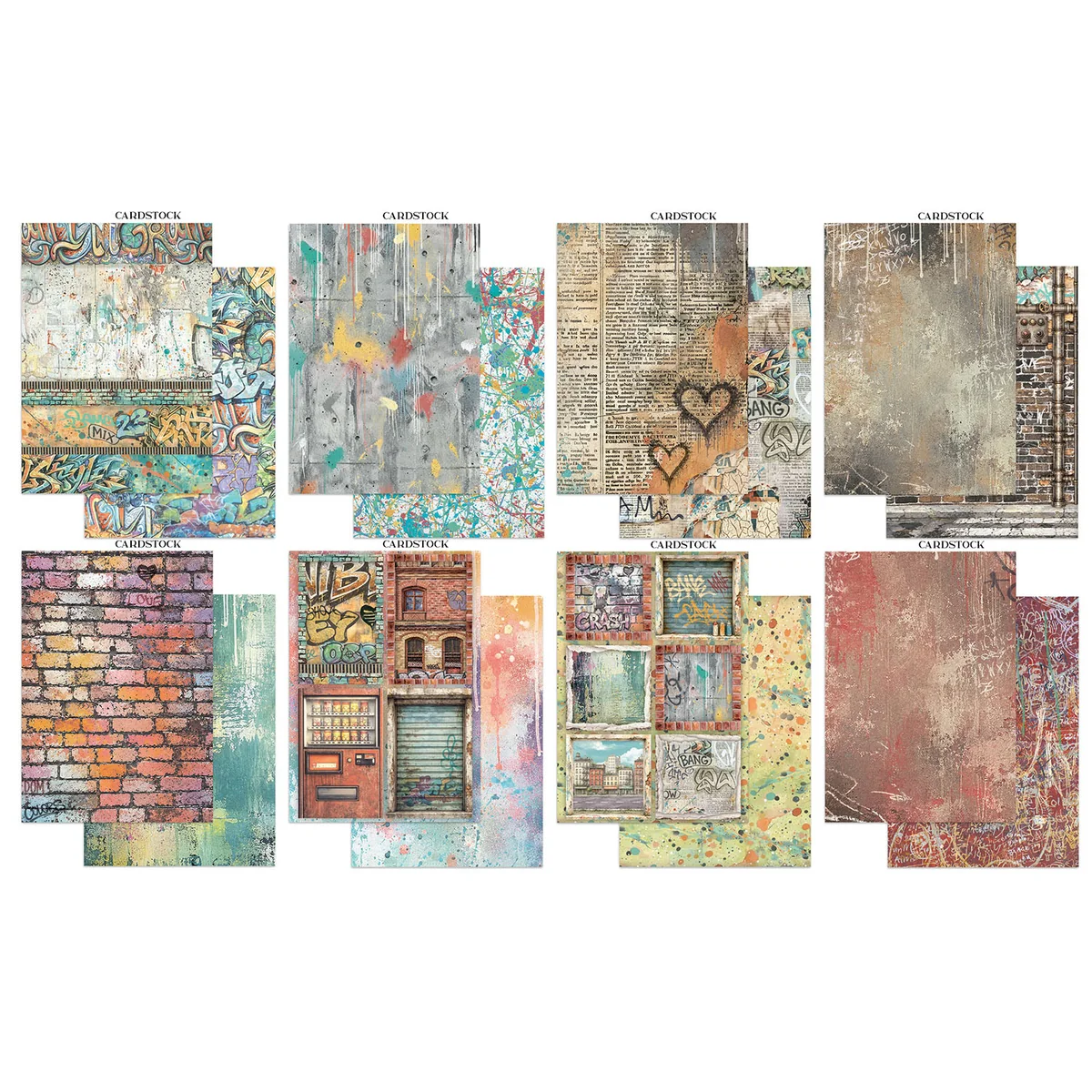 Stamperia – Furry Friends 2 Journal Focus Points Backgrounds, Cut-Outs lehtiö (16 kpl) A5 - Image 3