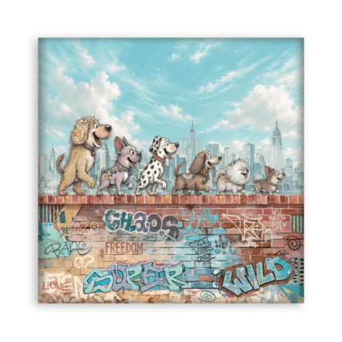 Stamperia Furry Friends 2 Maxi paperilajitelma 5