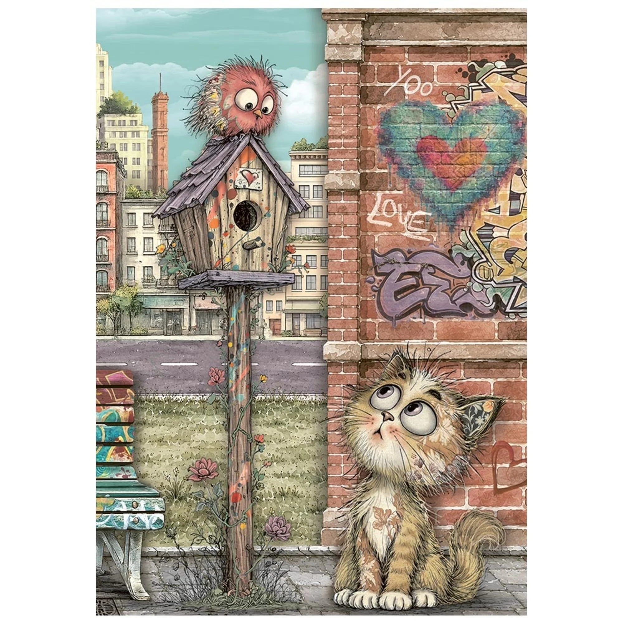 Stamperia – Furry Friends 2 Mini Rice Paper riisipaperi (8 kpl) A6 - Image 8
