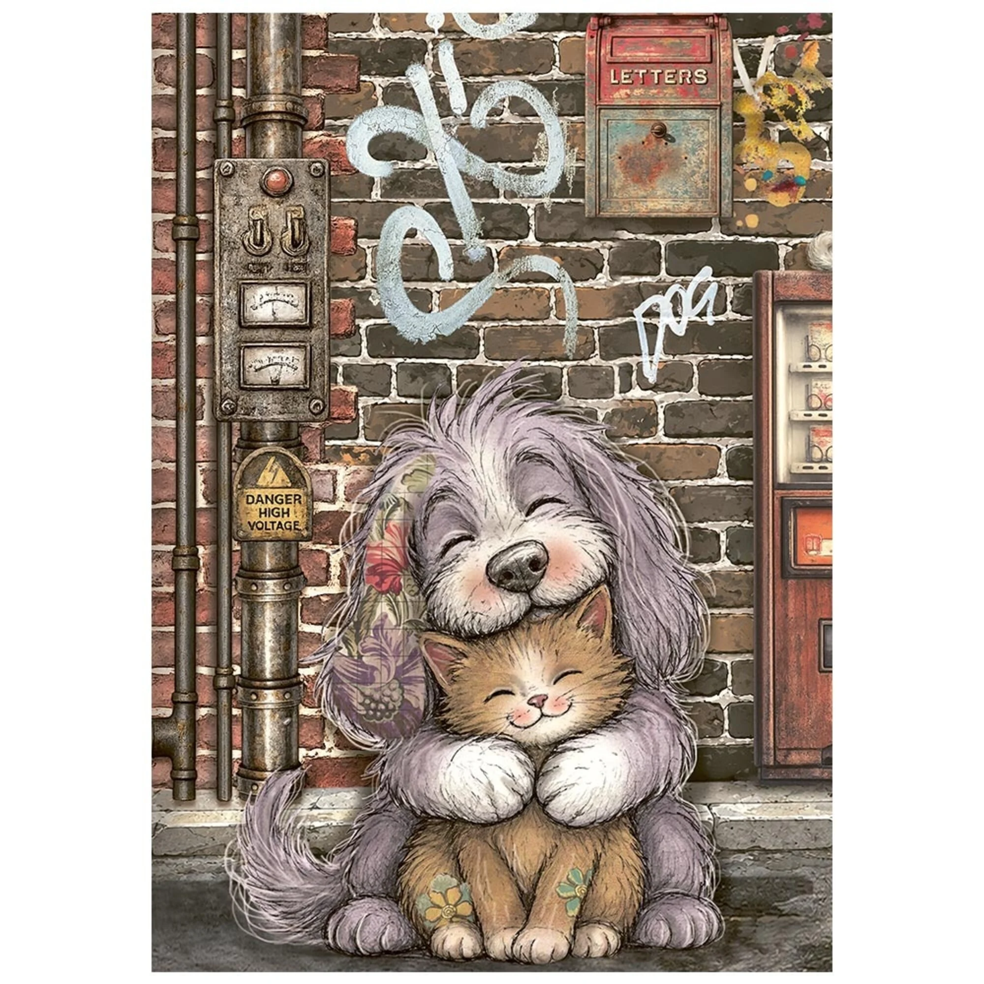 Stamperia – Furry Friends 2 Mini Rice Paper riisipaperi (8 kpl) A6 - Image 4