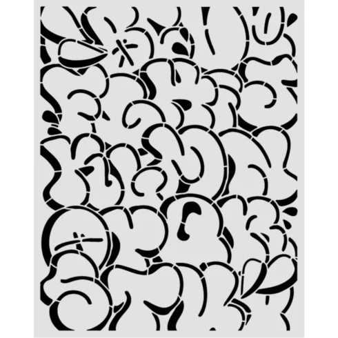Stamperia Furry Friends 2 Pop Art Pattern sapluuna 20 x 25 cm