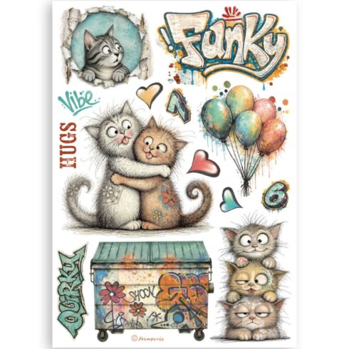 Stamperia Furry Friends 2 Washi Pad 8 kpl A5 7