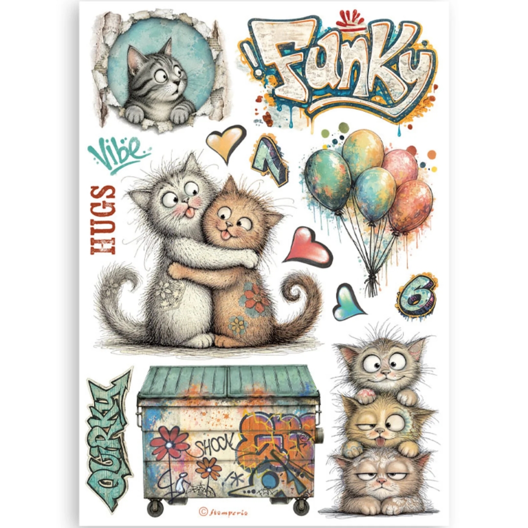 Stamperia – Furry Friends 2 Washi Pad (8 kpl) A5 - Bild 3