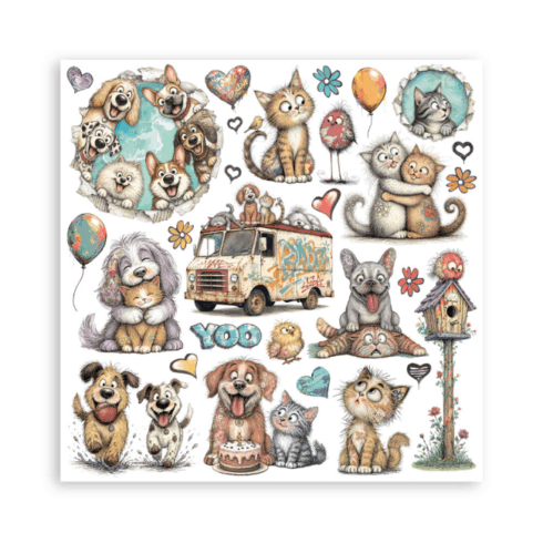 Stamperia Furry Friends 2 paperilajitelma 11