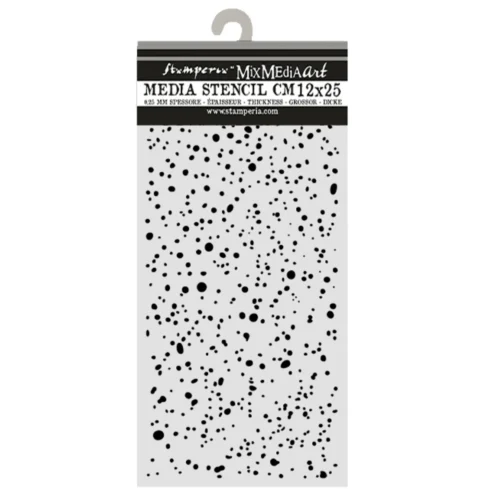 Stamperia – Cosmos Ink Spots sapluuna 12 x 25 cm