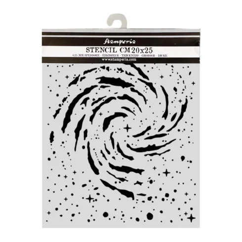 Stamperia Cosmos Swirling Nebula sapluuna 20 x 25 cm