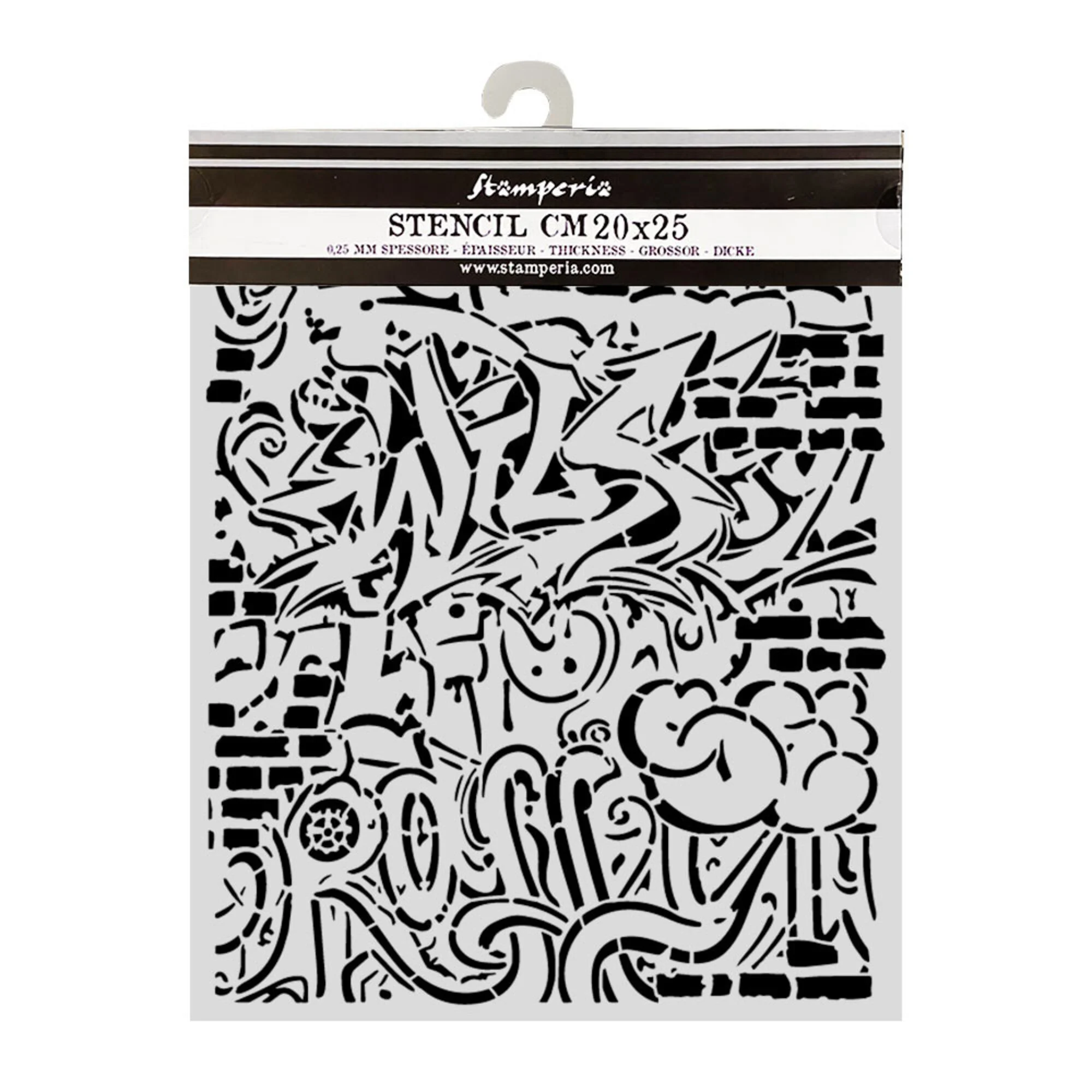 Stamperia Furry Friends 2 Graffiti sapluuna 20 x 25 cm