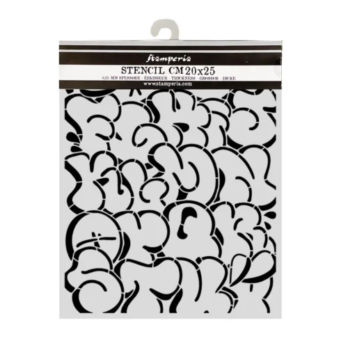 Stamperia Furry Friends 2 Pop Art Pattern sapluuna 20 x 25 cm