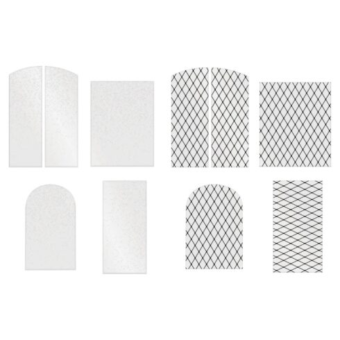 Tim Holtz Idea Ology Christmas Baseboards Transparencies ikkunat 22 kpl 2