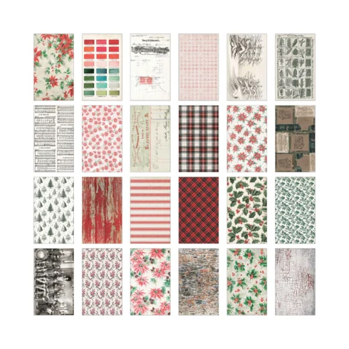 Tim Holtz Idea ology Christmas Backdrops paperilajitelma 1