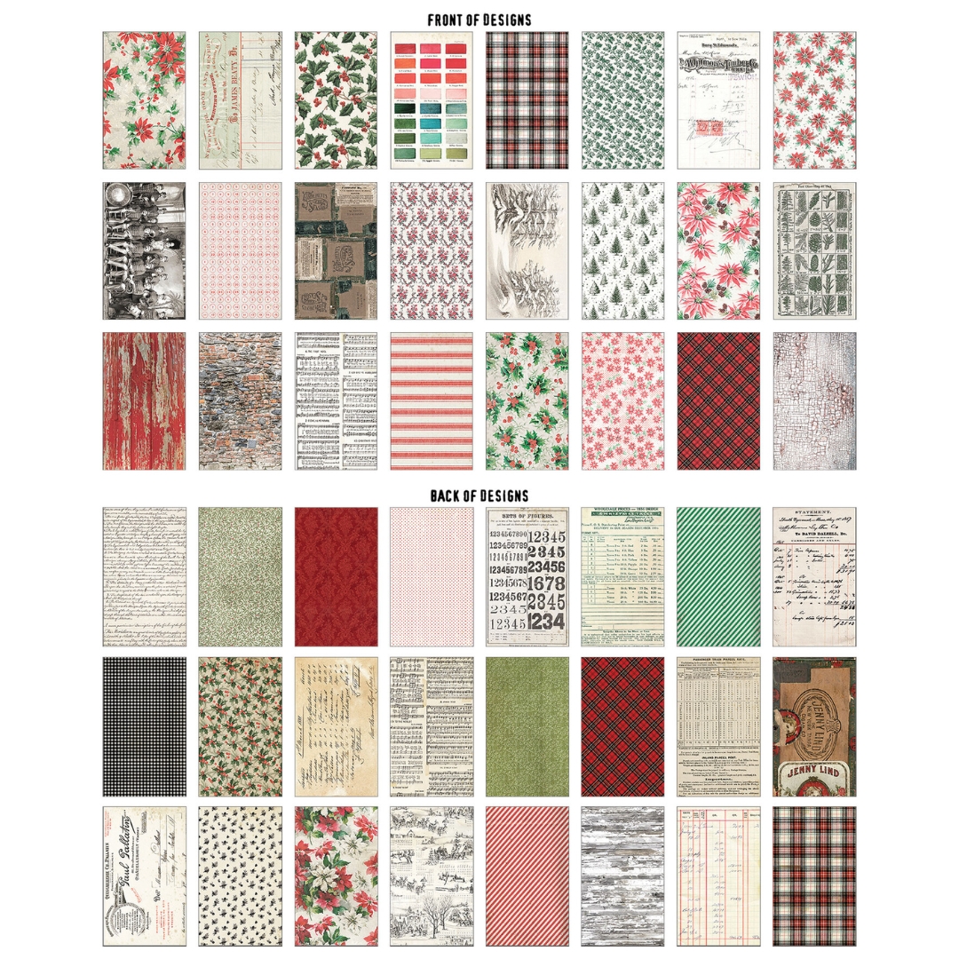 Tim Holtz Idea-ology Christmas Backdrops paperilajitelma (1)