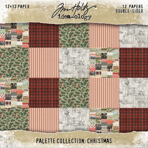 Tim Holtz Idea-ology Palette Collection Christmas paperilajitelma 30 x 30 cm