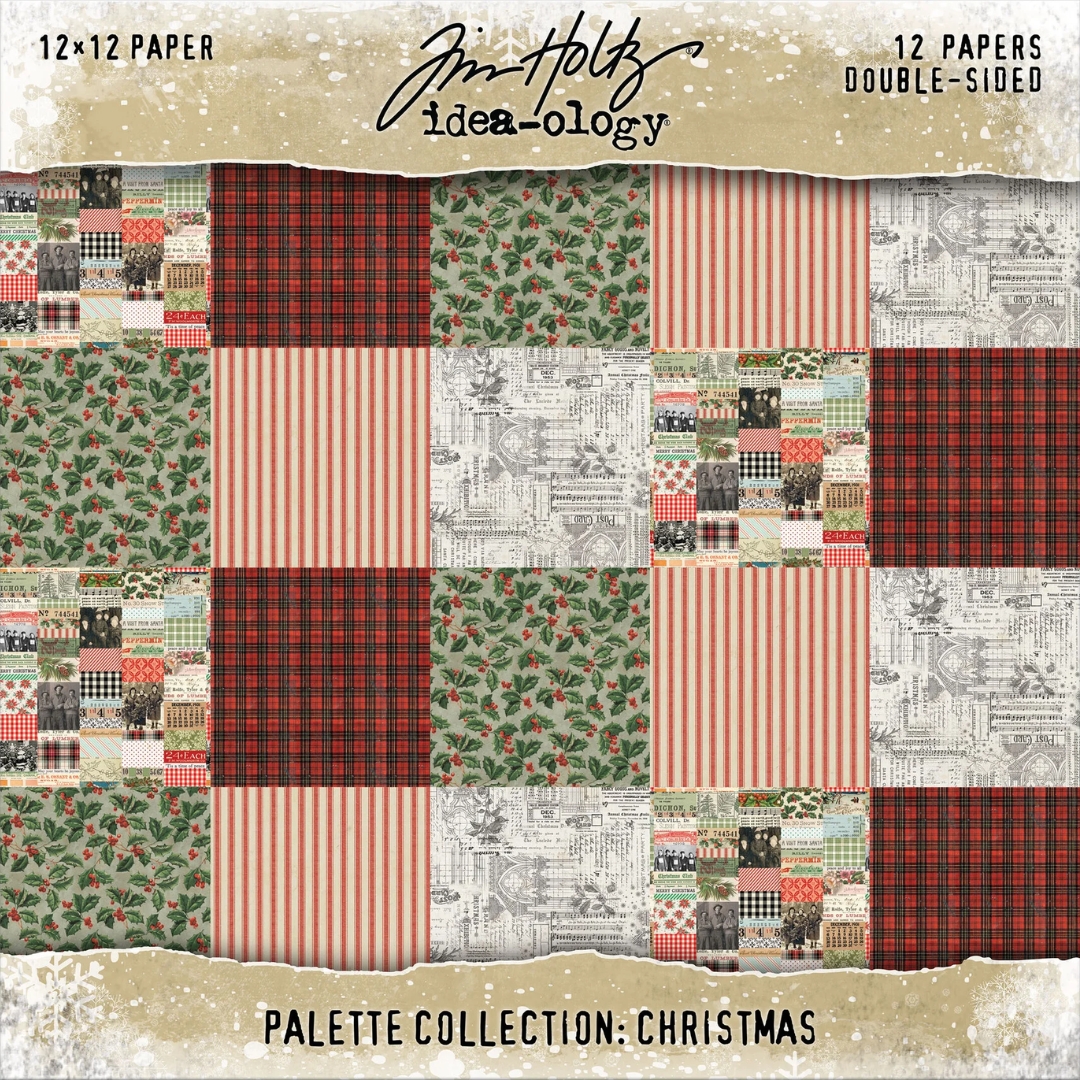 Tim Holtz Idea-ology Palette Collection Christmas paperilajitelma 30 x 30 cm