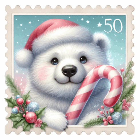 Timanttimaalauskortti Dotty Designs POLAR BEAR 15x15cm