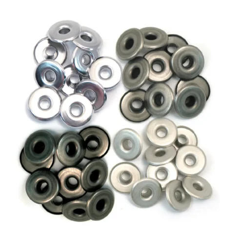 We R Memory Keepers – Wide Eyelets Cool Metal sirkat (40 kpl)