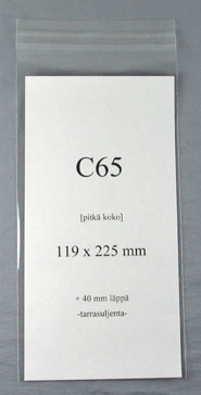 PP self-adhesive bags | C65 cabinet card