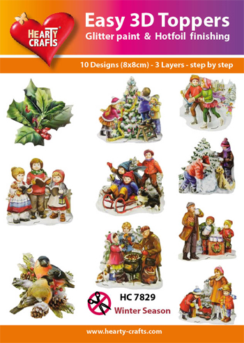 Hearty Crafts Easy 3D Toppers 3D-paketti talvirieha