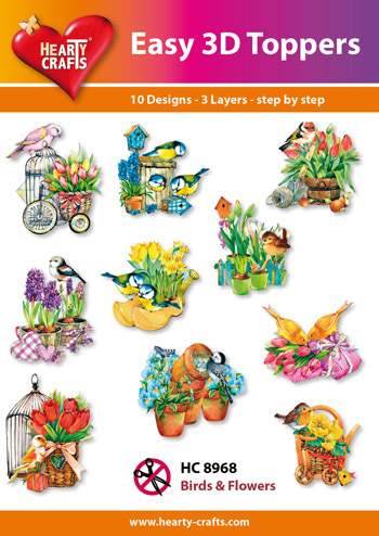 Hearty Crafts Easy 3D Toppers 3D-paketti pikkulinnut