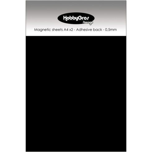 Hobby Gros Magnetic Sheets Adhesive – Tarrapohjainen magneettipaperi 2 kpl