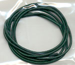 Leather cord 1 m, green