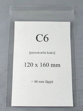 PP self-adhesive bags | C6 standard card