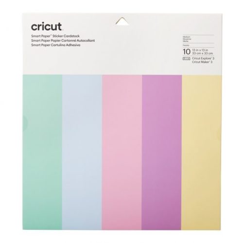 cricut smart sticker cardstock 33x33cm pastels 10p