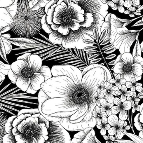 cricut deluxe paper black white botanicals 2008049 1