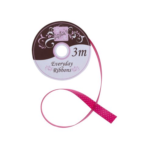 Satiininauha pinkki pilkullinen (3m)