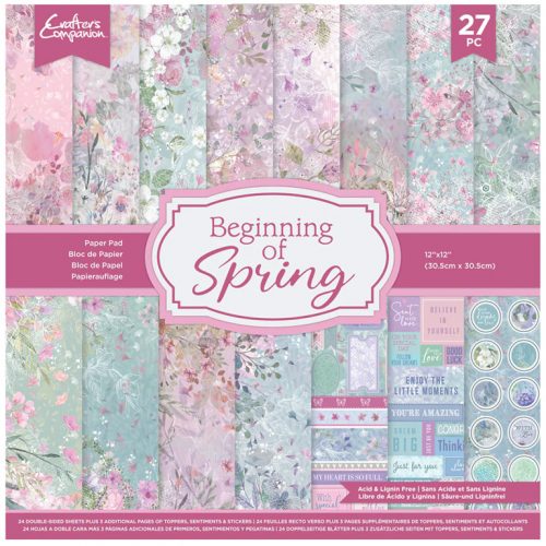Crafters Companion – Beginning of Spring paperilehtio 305 x 305 cm
